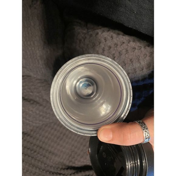 ☀️ Starbucks 2013 Green Sparkle Travel Plastic Coffee Tumbler 16oz Gold Hot Cold - Picture 5 of 7